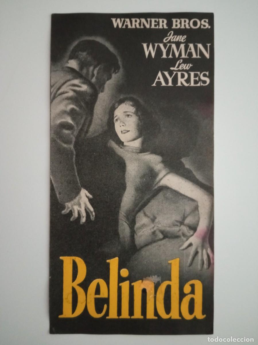 Cine: BELINDA, JANE WYMAN, LEW AYRES, SALON TEATRO, EIBAR, GUIPUZCOA, 1950