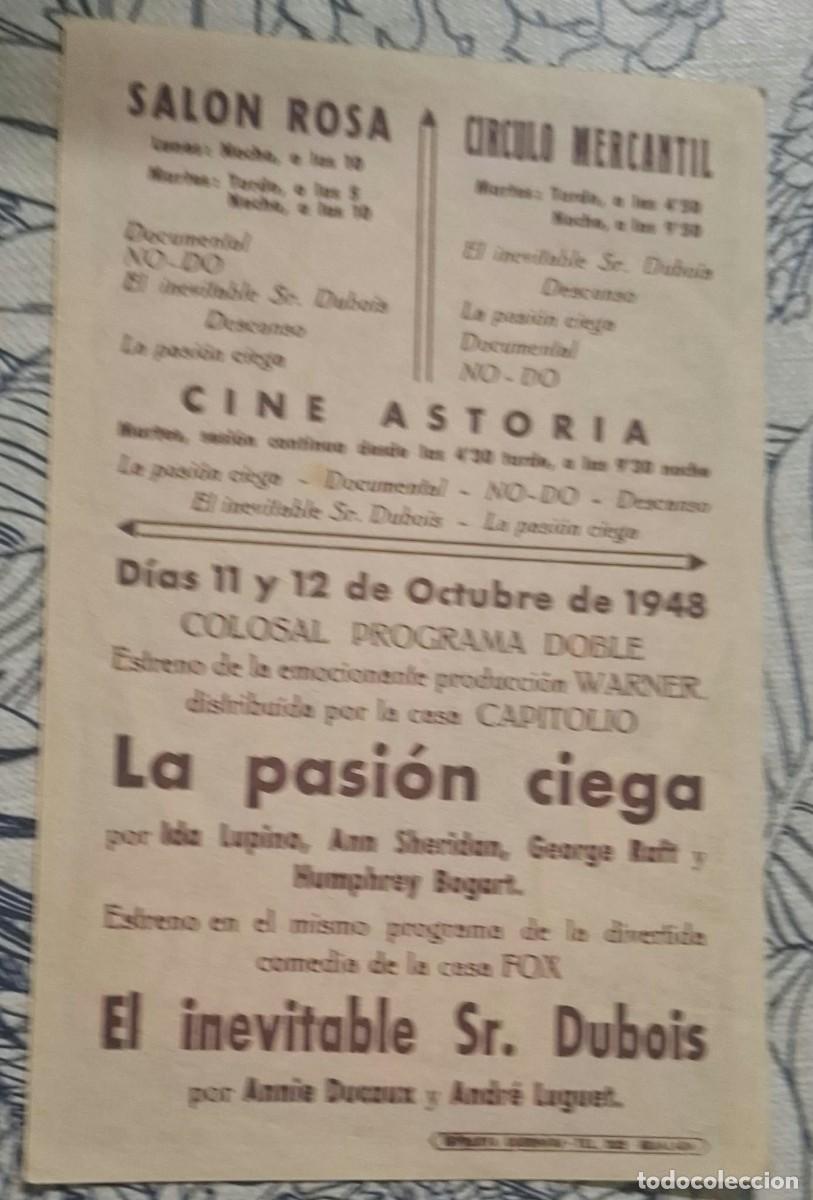 Cine: LA PASI&Oacute;N CIEGA - PROGRAMA DE CINE - Foto 2
