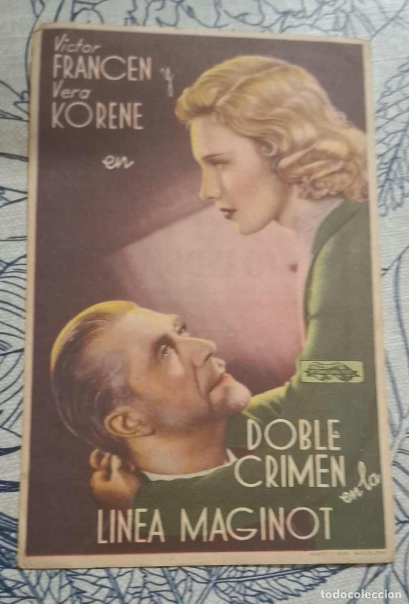 Cine: DOBLE CRIMEN EN LA LINEA MAGINOT - PROGRAMA DE CINE