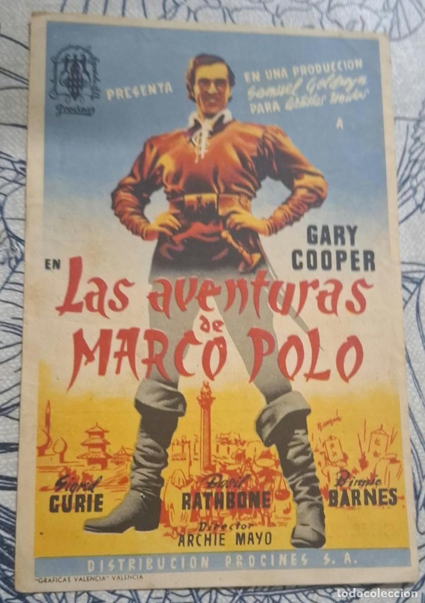 Cine: LAS AVENTURAS DE MARCO POLO - PROGRAMA DE CINE - Foto 1