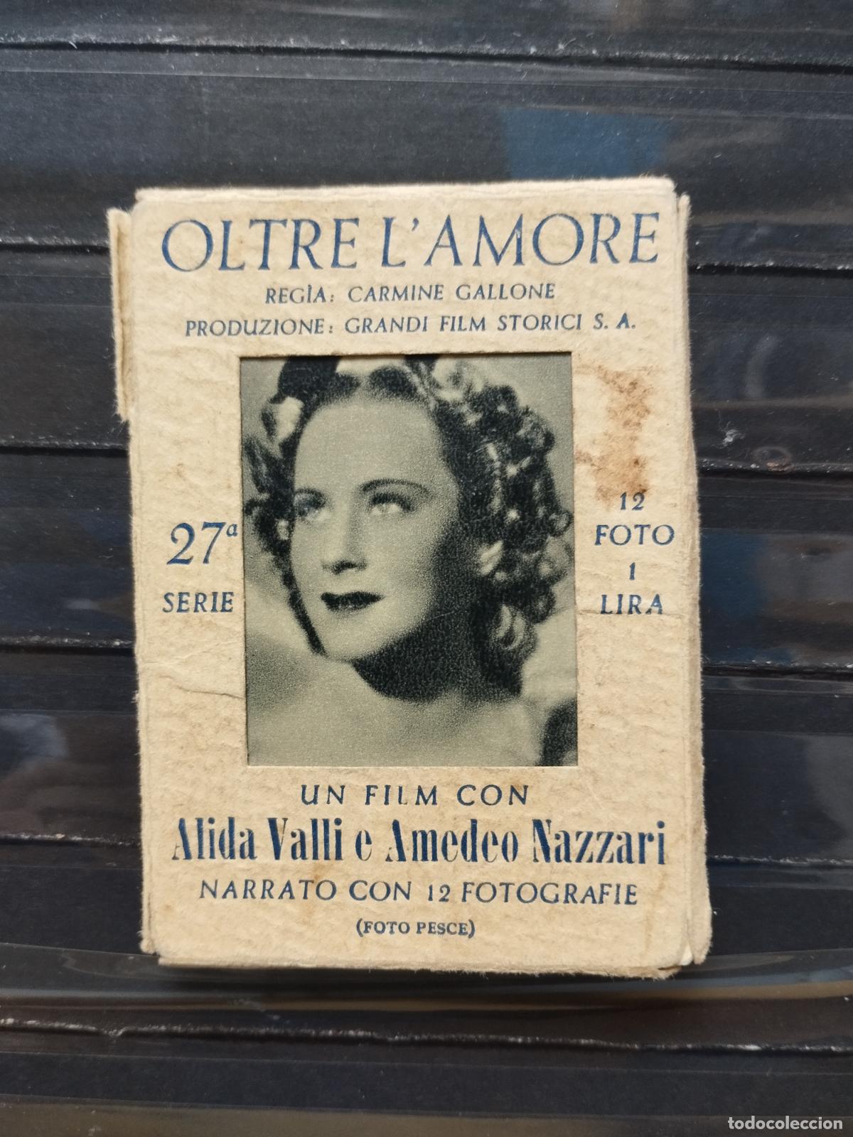 Folhetos de m&atilde;o de filmes antigos de cinema: BZB PROGRAMA DE CINE ITALIANO. CARPETILLA 12 FOTOGRAFIAS NUMERADAS DEL REPARTO. MAS ALLA DEL AMOR.