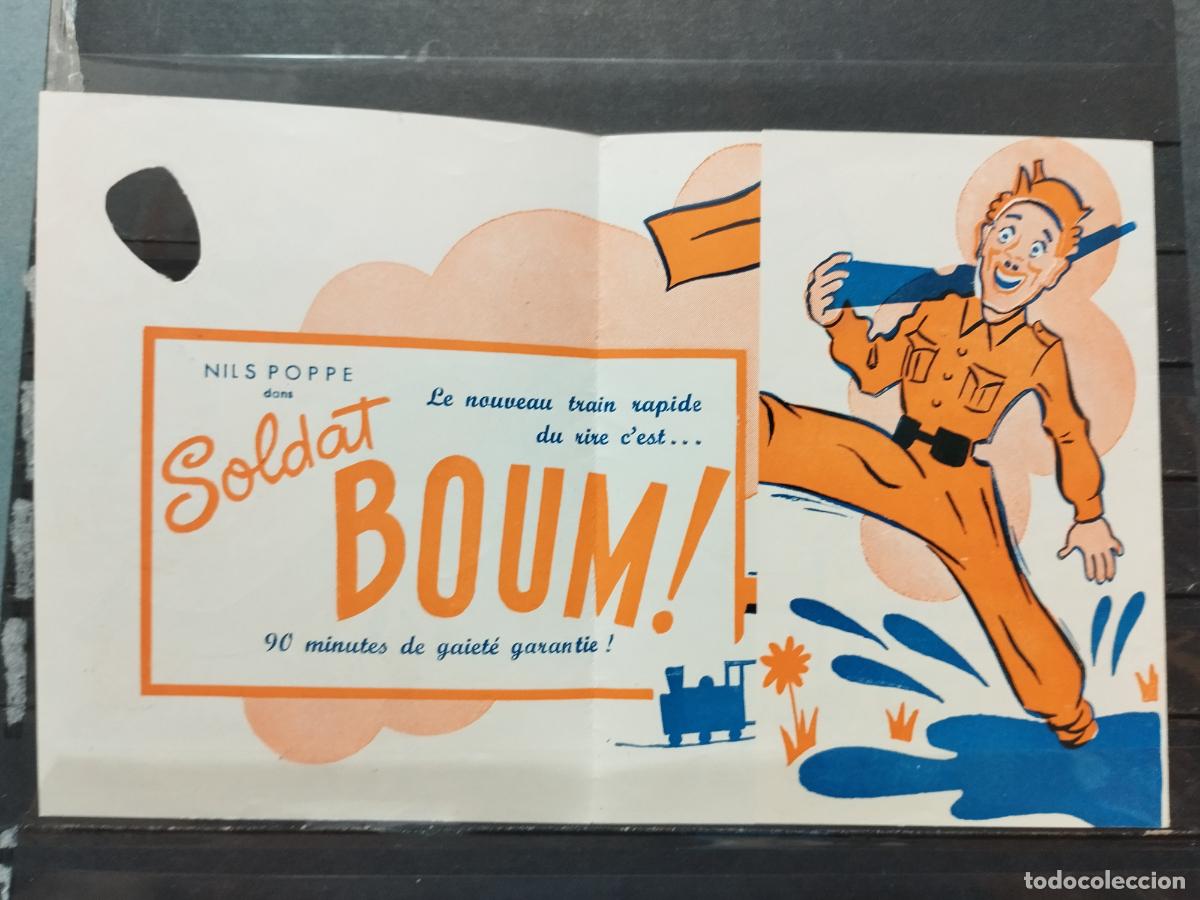 Cine: BZB PROGRAMA DE CINE. FRANCIA. TROQUELADO TRIPTICO. SOLDADO BOOM. - Foto 4