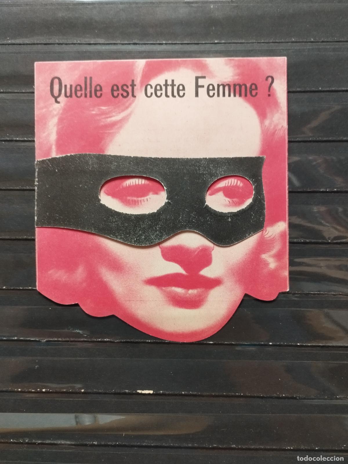 Folhetos de m&atilde;o de filmes antigos de cinema: BZB PROGRAMA DE CINE. FRANCIA. TROQUELADO. &iquest; QUIEN ES ESA MUJER ?. CON MARLENE DIETRICH