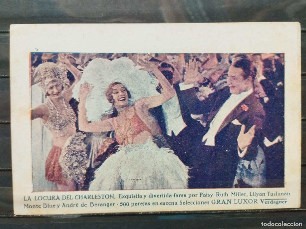 Folhetos de m&atilde;o de filmes antigos de cinema: BZB PROGRAMA DE CINE. TARJETA. LA LOCURA DEL CHARLESTON. PEQUE&Ntilde;OS DESCARNES Y MANCHITAS.