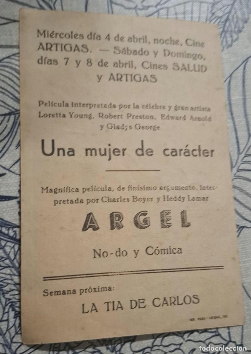 Cine: UNA MUJER DE CARACTER - PROGRAMA DE CINE - Foto 2