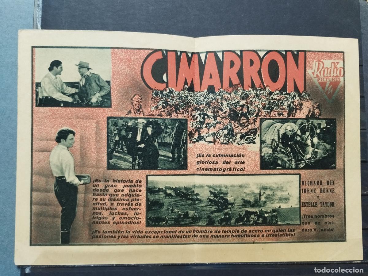 Cine: BZB PROGRAMA DE CINE. DOBLE. CIMARRON. PERFECTO. CON IRENE DUNNE. - Foto 2