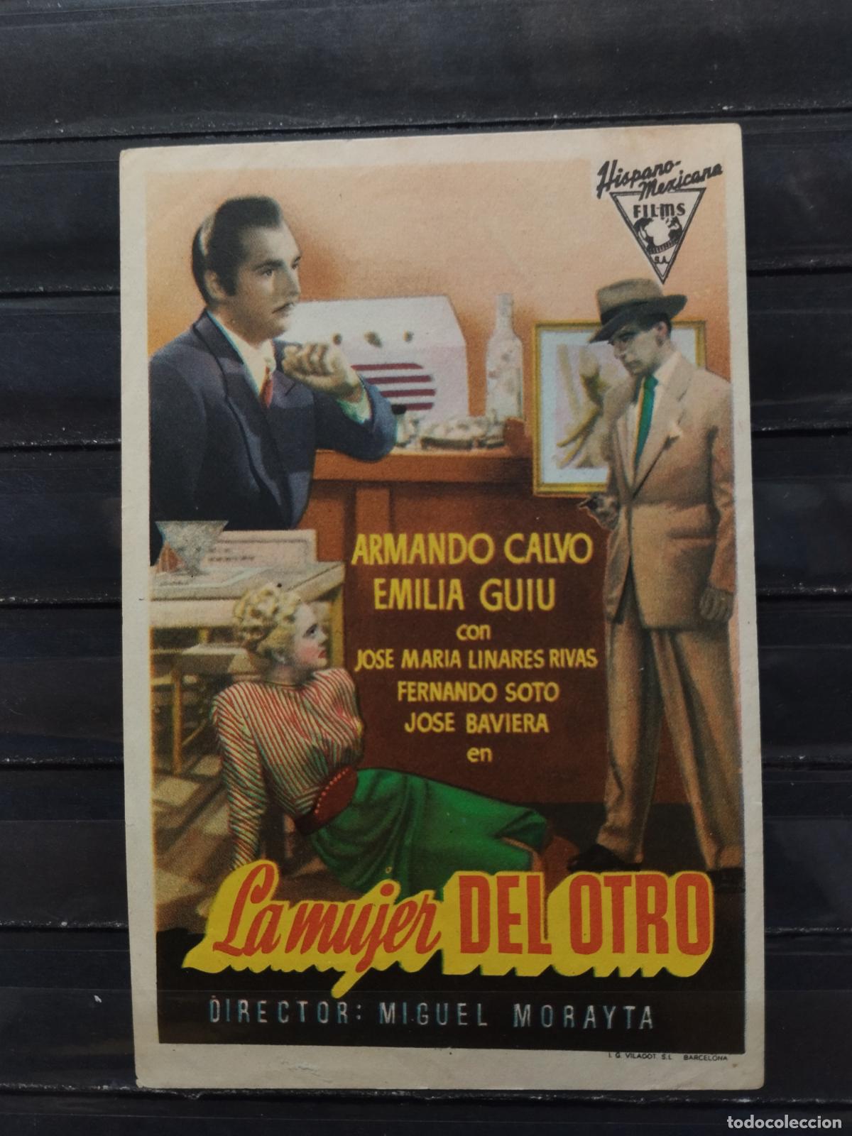 Kino: BZB PROGRAMA DE CINE. SENCILLO. LA MUJER DEL OTRO. CON ARMANDO CALVO Y EMILIA GUIU. SIN DORSO.