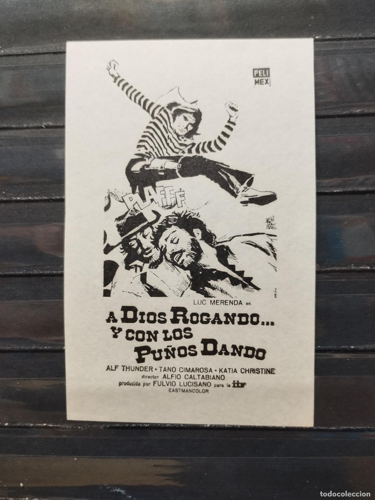 Foglietti di film di film antichi di cinema: BZB PROGRAMA DE CINE. SENCILLO PEQUE&Ntilde;O. A DIOS ROGANDO Y CON LOS PU&Ntilde;OS DANDO. SIN DORSO.