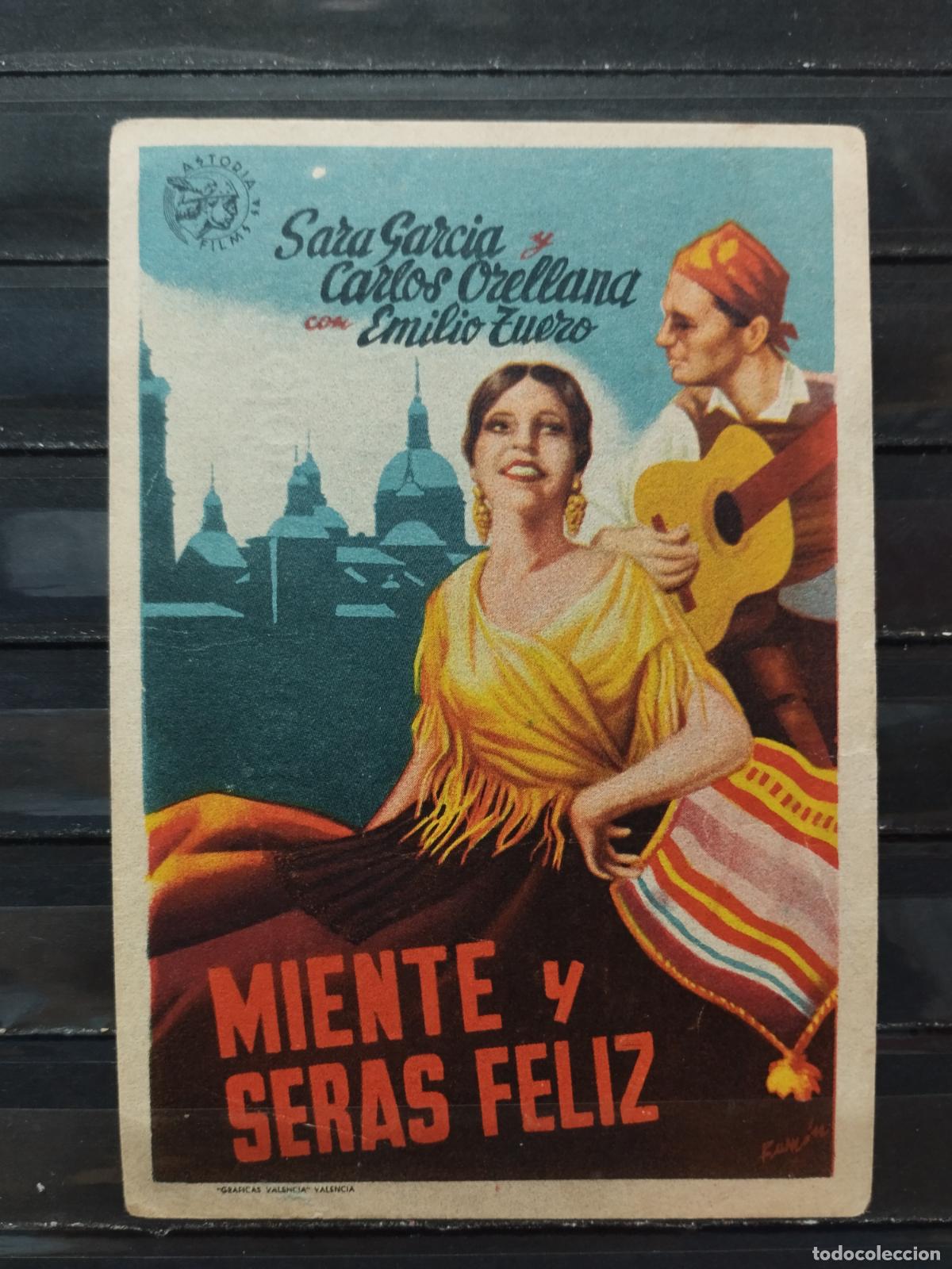 Kino: BZB PROGRAMA DE CINE. SENCILLO. MIENTE Y SERAS FELIZ. AL DORSO PUBLICIDAD DE BILLARES.
