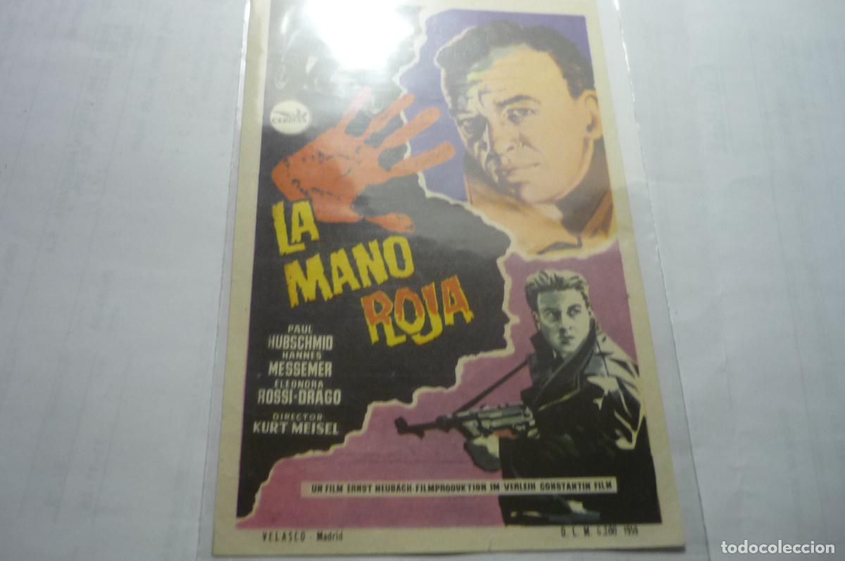 Cine: programa la mano roja.-paul hubschmid