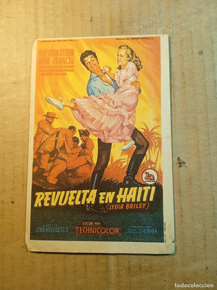  Foglietti di film di film antichi di cinema: FOLLETO DE MANO CON PUBLICIDAD REVUELTA EN HAITI