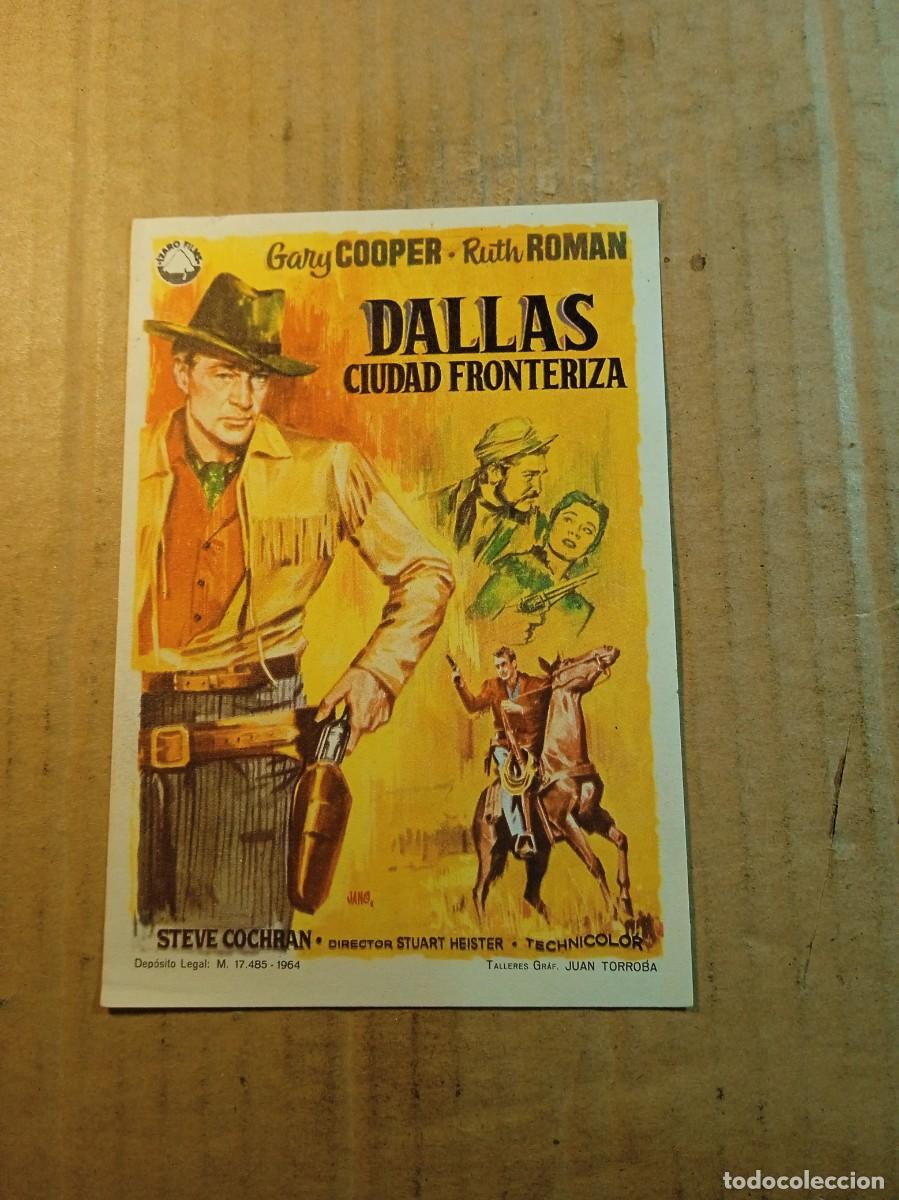 Cinema: FOLLETO DE MANO CON PUBLICIDAD DALLAS CIUDAD FRONTERIZA