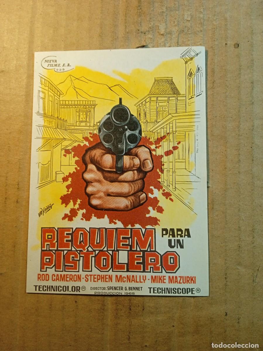  Foglietti di film di film antichi di cinema: FOLLETO DE MANO CON PUBLICIDAD REQUIEN PARA UN PISTOLERO