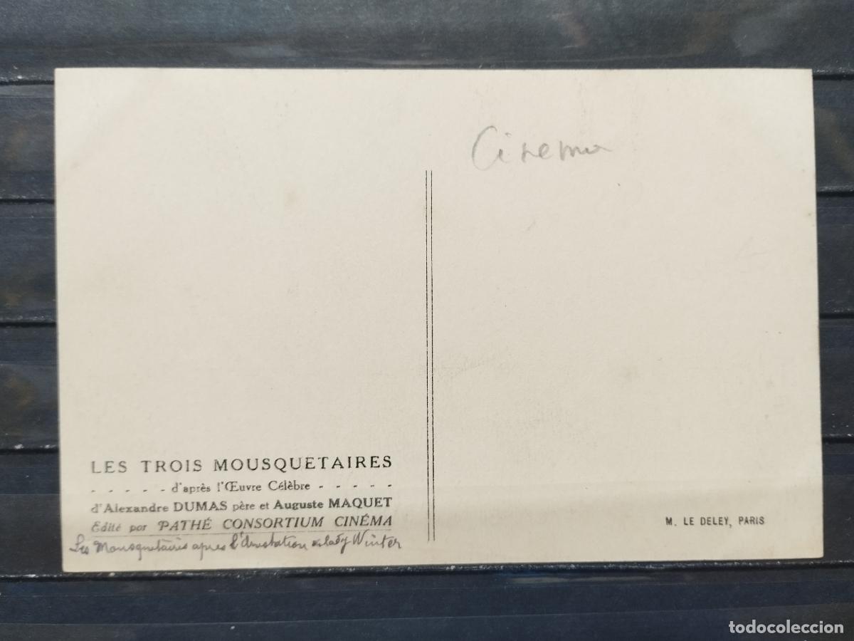 Cine: BZB PROGRAMA DE CINE. TARJETA. LOS TRES MOSQUETEROS. - Foto 2