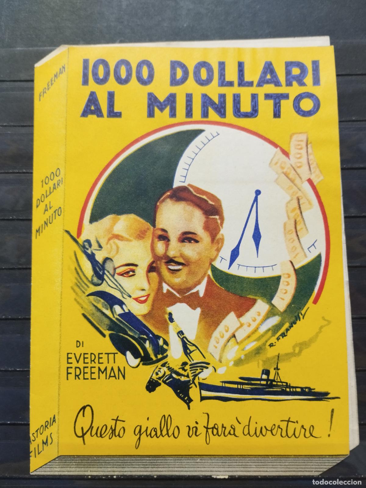 Flyers Publicitaires de Films Anciens: BZB PROGRAMA DE CINE ITALIANO DOBLE. TROQUELADO FORMA DE LIBRO. 1000 DOLARES AL MINUTO.