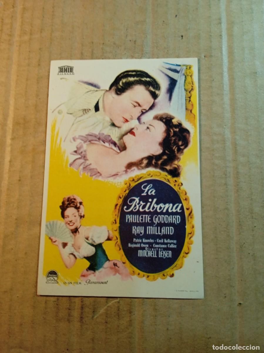  Foglietti di film di film antichi di cinema: FOLLETO DE MANO CON PUBLICIDAD LA BRIBONA