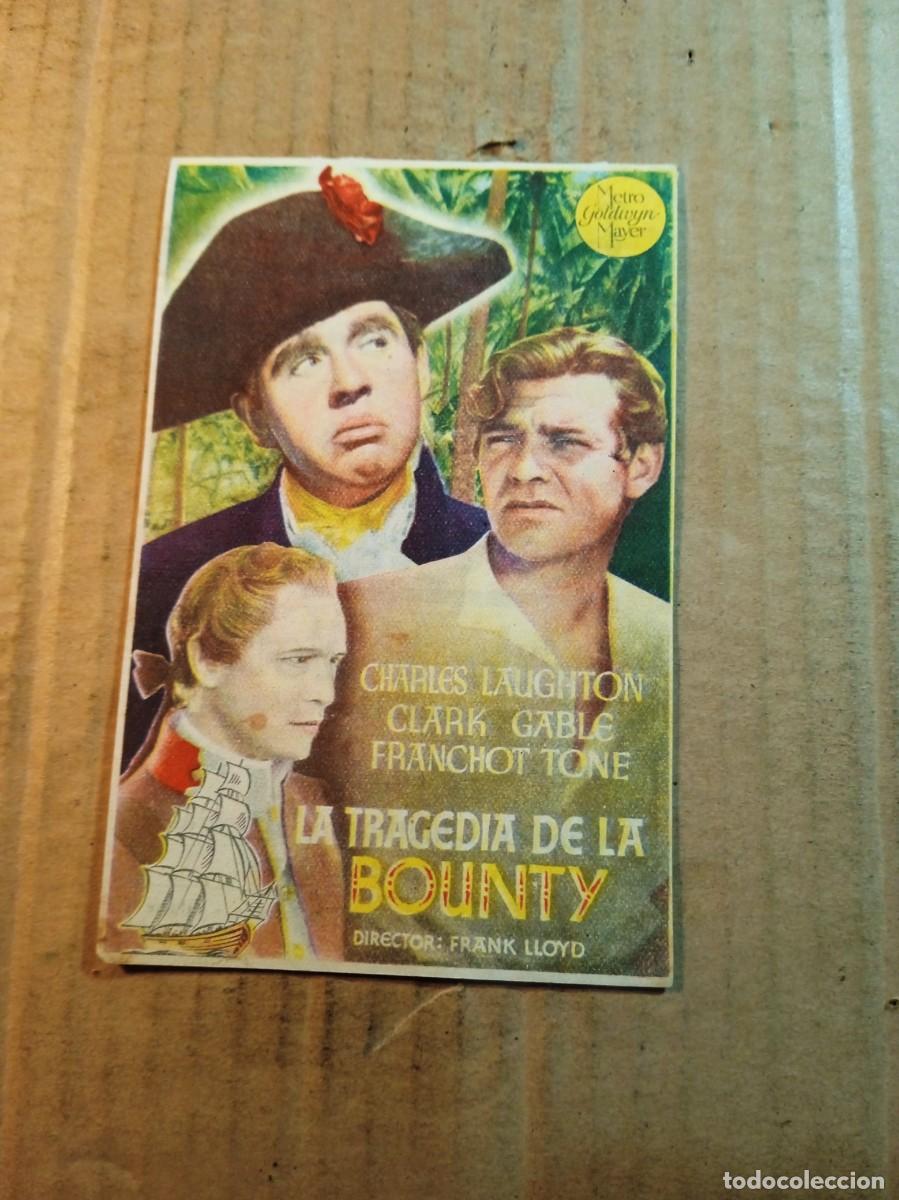 Kino: FOLLETO DE MANO CON PUBLICIDAD LA TRAGEDIA DE LA BOUNTY