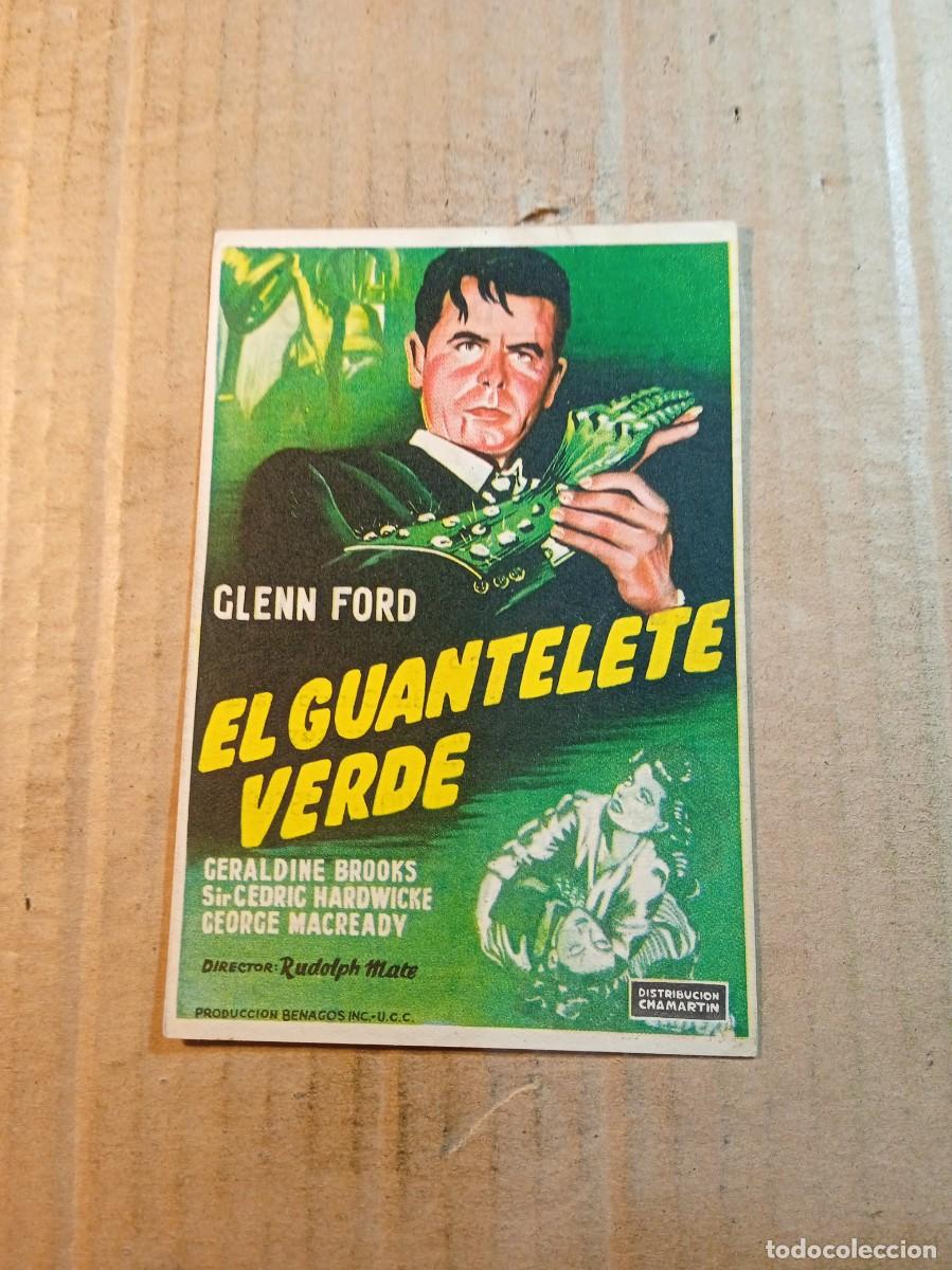  Foglietti di film di film antichi di cinema: FOLLETO DE MANO CON PUBLICIDAD EL GUANTELETE VERDE