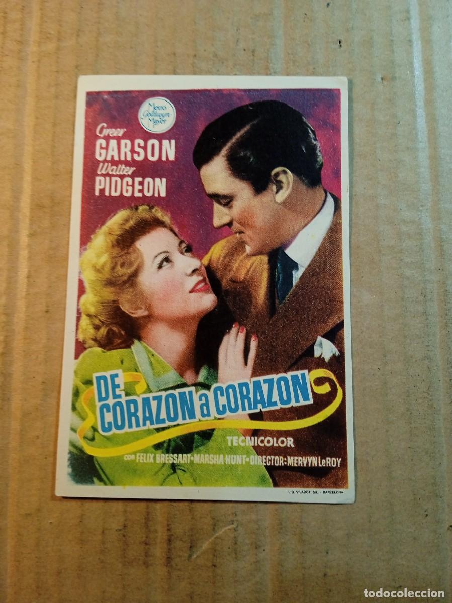  Foglietti di film di film antichi di cinema: FOLLETO DE MANO CON PUBLICIDAD DE CORAZON A CORAZON