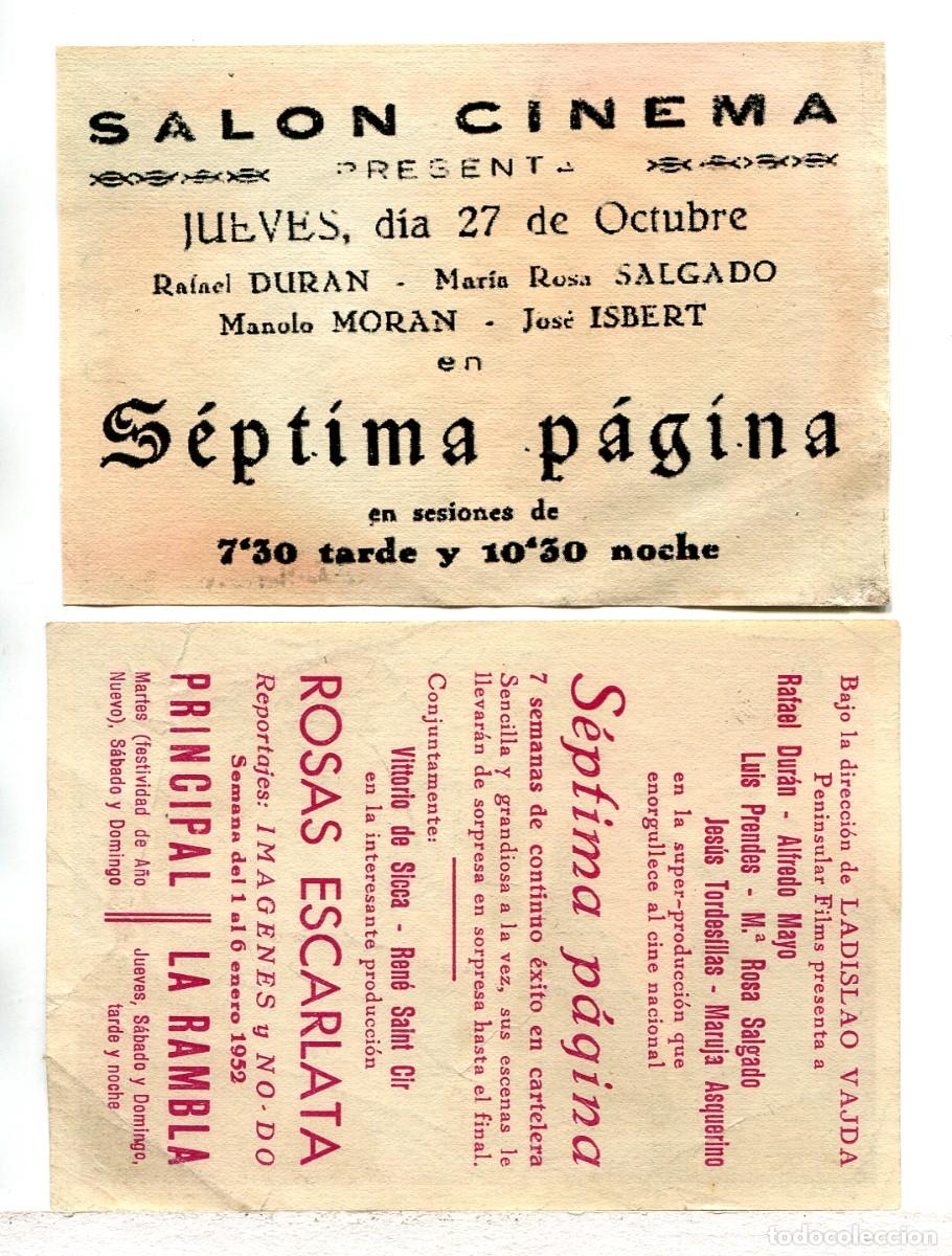 Cine: LA SEPTIMA P&Aacute;GINA, con Jos&eacute; Isbert. - Foto 2