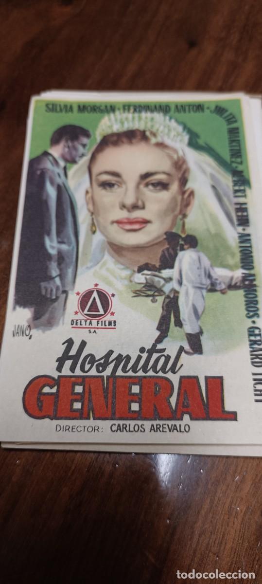  Foglietti di film di film antichi di cinema: Hospital general.Folleto mano