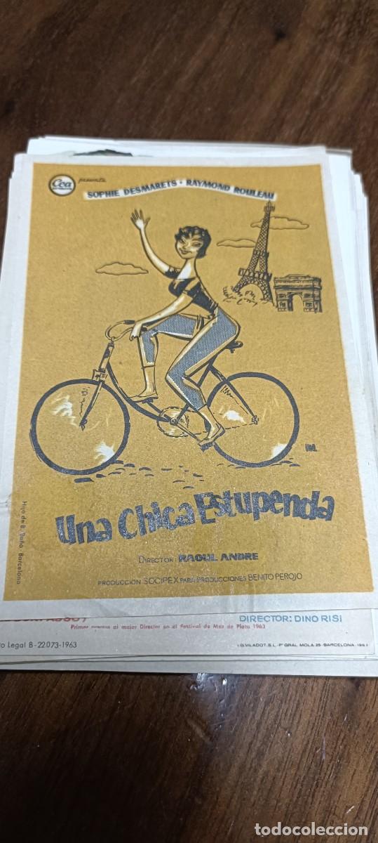  Foglietti di film di film antichi di cinema: Una chica estupenda.Folleto mano