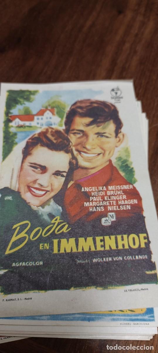  Foglietti di film di film antichi di cinema: Boda en Immenhof.Folleto mano