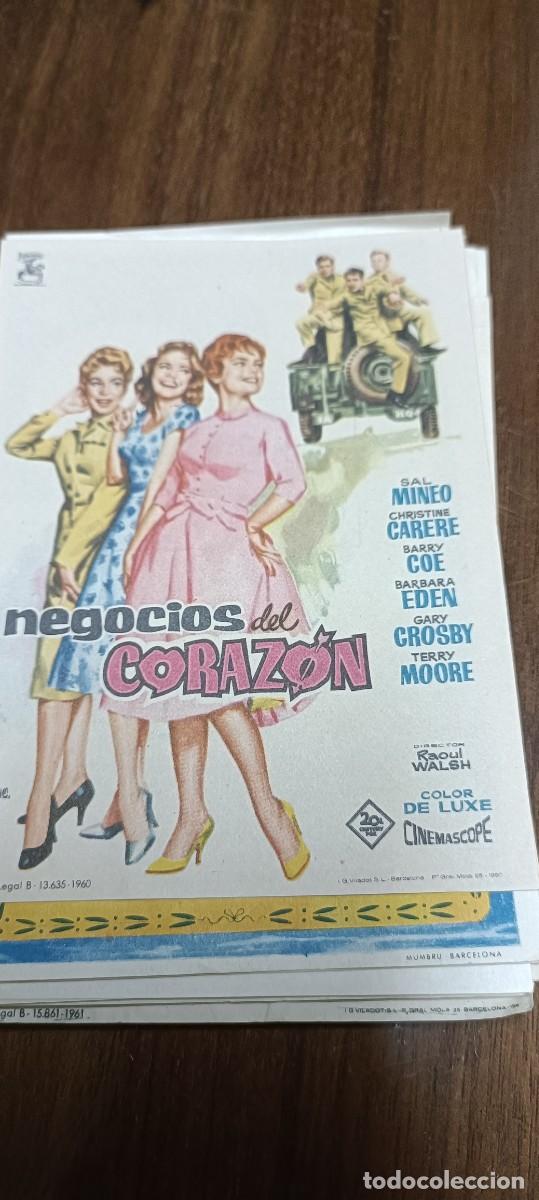  Foglietti di film di film antichi di cinema: Negocios del coraz&oacute;n.Folleto mano