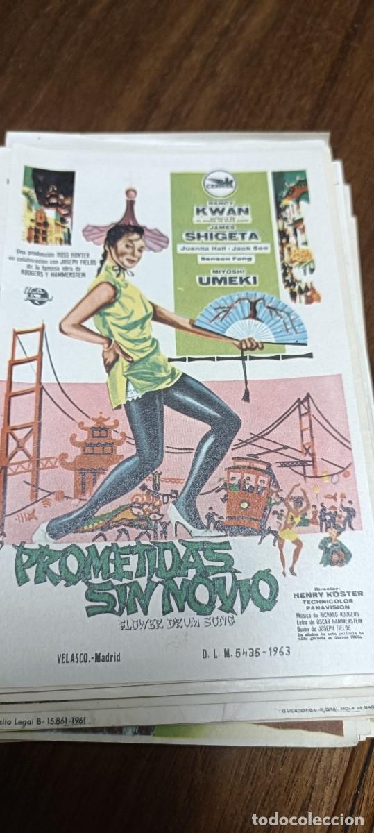  Foglietti di film di film antichi di cinema: Prometidas sin novio.Folleto mano