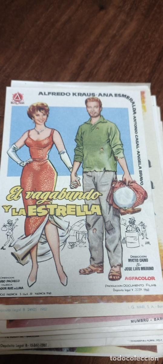  Foglietti di film di film antichi di cinema: El vagabundo y la estrella.Folleto mano