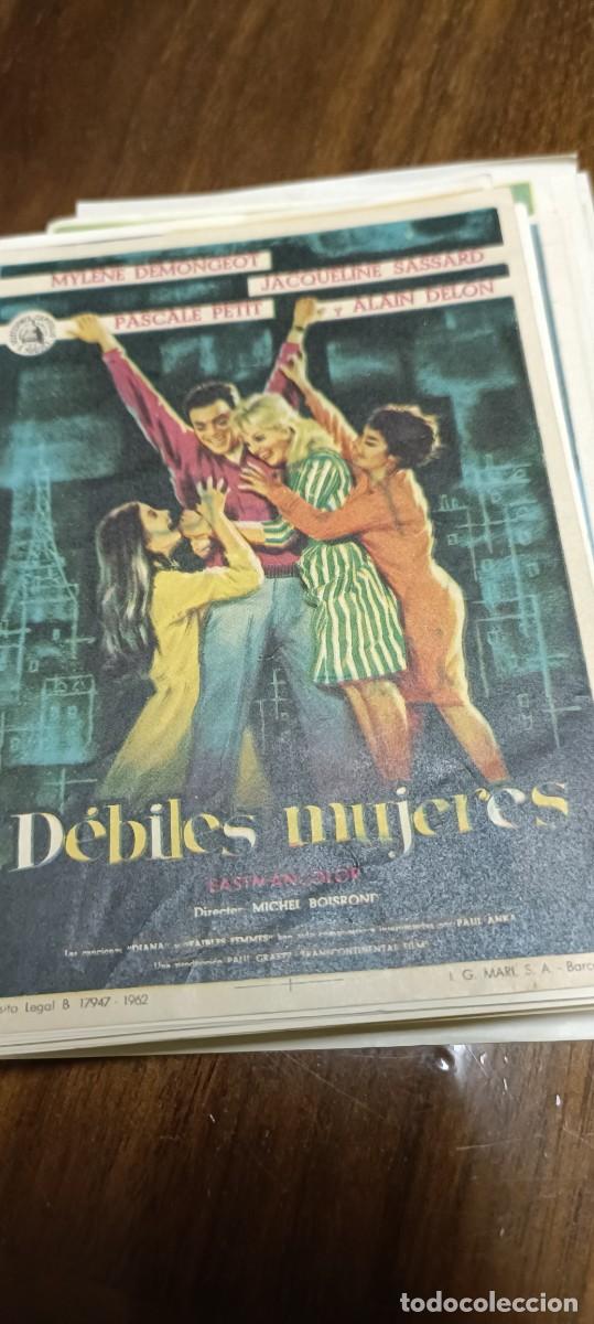  Foglietti di film di film antichi di cinema: D&eacute;biles mujeres.Folleto mano