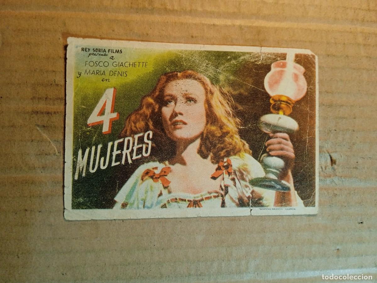Kino: FOLLETO DE MANO CON PUBLICIDAD 4 MUJERES
