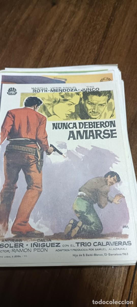  Foglietti di film di film antichi di cinema: Nunca debieron amarse.Folleto mano