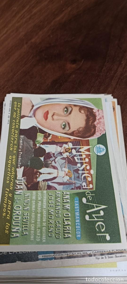  Foglietti di film di film antichi di cinema: M&uacute;sica de ayer.Folleto mano