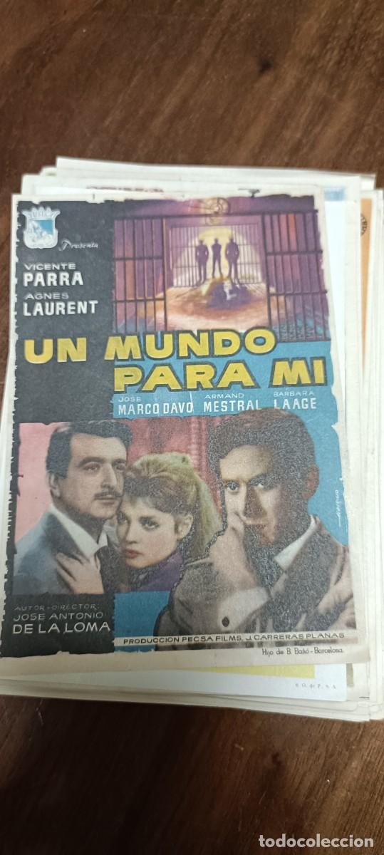 Cine: Un mundo para m&iacute;.Folleto mano