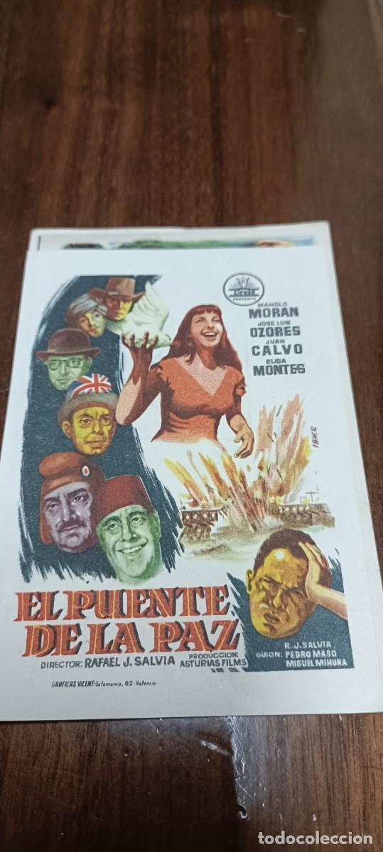  Foglietti di film di film antichi di cinema: El puente de la Paz.Folleto mano