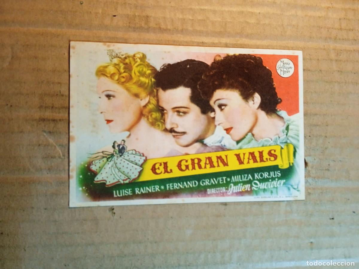 Cine: FOLLETO DE MANO CON PUBLICIDAD EL GRAN VALS