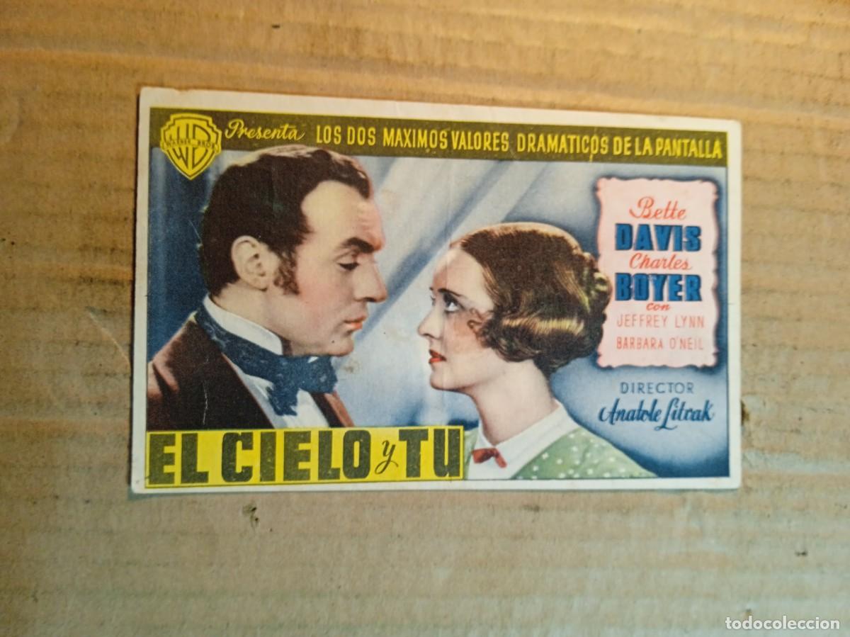  Flyers Publicitaires de films Anciens: FOLLETO DE MANO CON PUBLICIDAD EL CIELO Y TU
