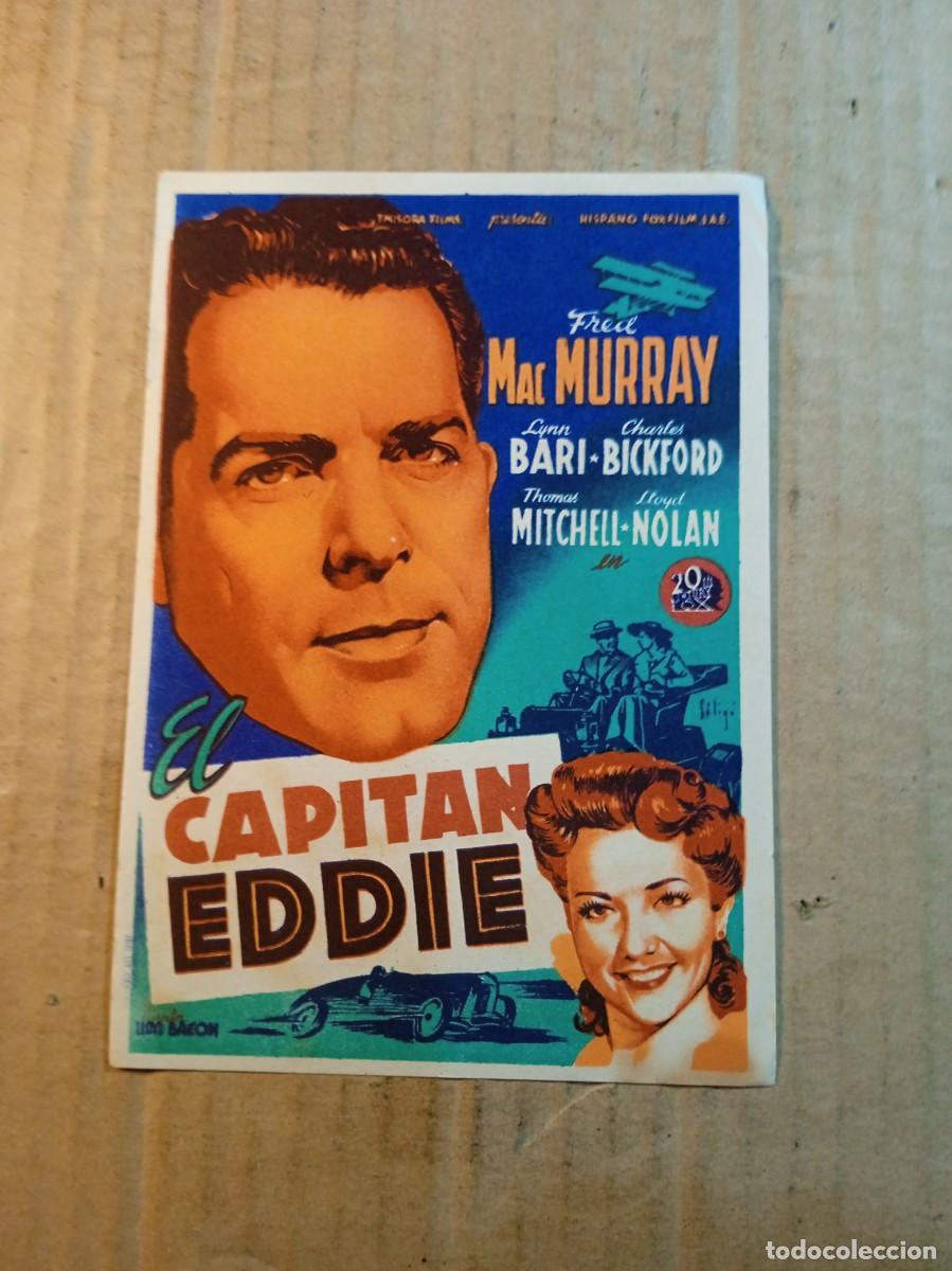 Folhetos de m&atilde;o de filmes antigos de cinema: FOLLETO DE MANO CON PUBLICIDAD EL CAPITAN EDDIE