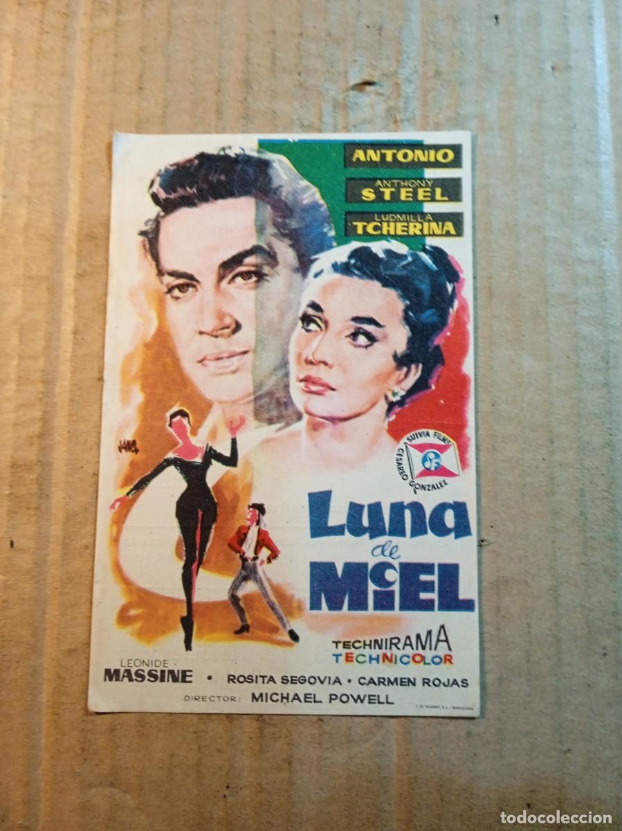  Foglietti di film di film antichi di cinema: FOLLETO DE MANO CON PUBLICIDAD LUNA DE MIEL
