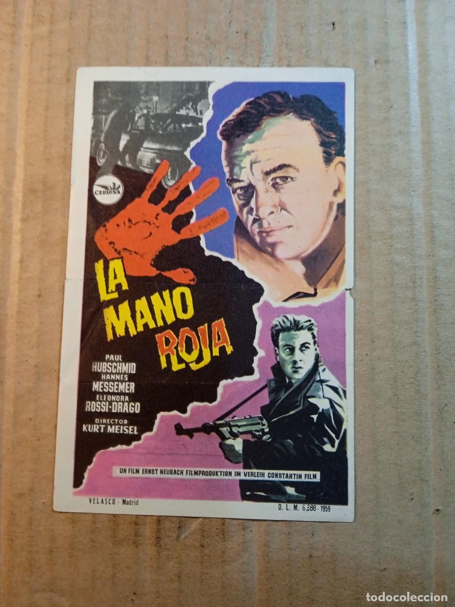 Kino: FOLLETO DE MANO CON PUBLICIDAD LA MANO ROJA