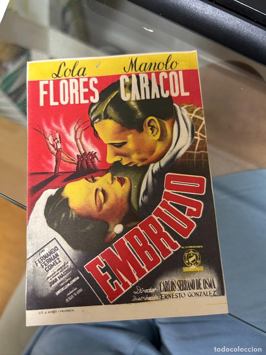 Cine: &ordm;581 embrujo lola flores gran teatro y liceo cordoba con publicidad buen estado
