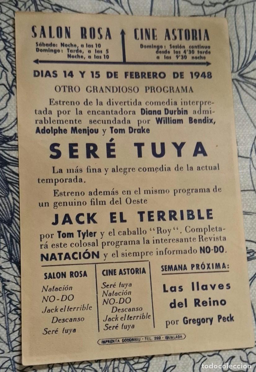 Cine: SER&Eacute; TUYA - PROGRAMA DE CINE - Foto 2