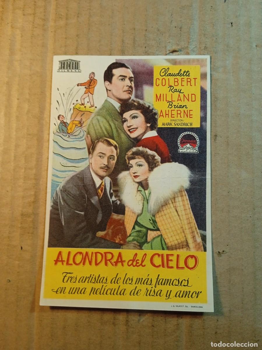  Flyers Publicitaires de films Anciens: FOLLETO DE MANO CON PUBLICIDAD ALONDRA DEL CIELO
