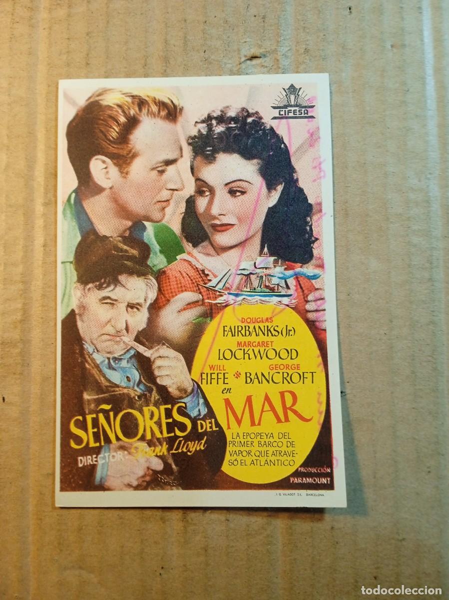  Foglietti di film di film antichi di cinema: FOLLETO DE MANO CON PUBLICIDAD SE&Ntilde;ORES DEL MAR