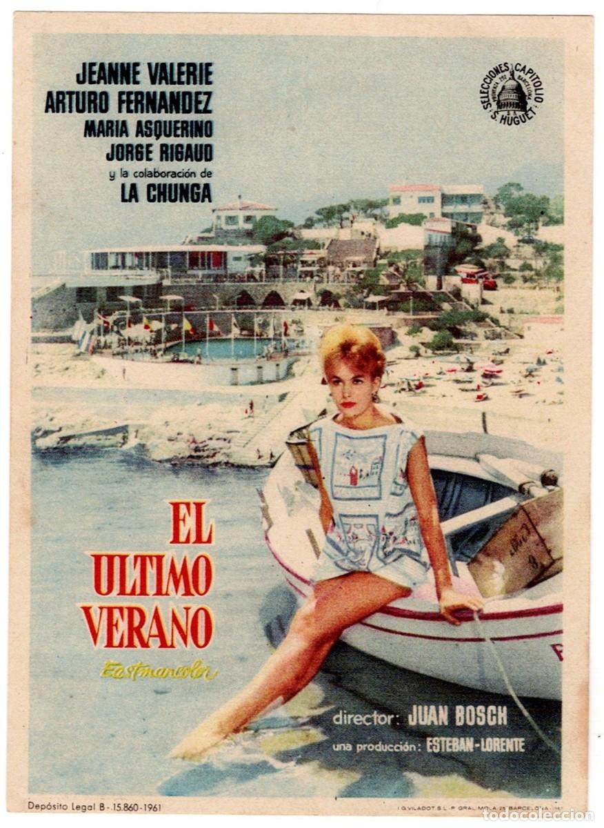 Cine: FOLLETO DE MANO (PROGRAMA DE CINE)&rdquo;EL &Uacute;LTIMO VERANO&rdquo; DE 1962 CON ARTURO FERNANDEZ