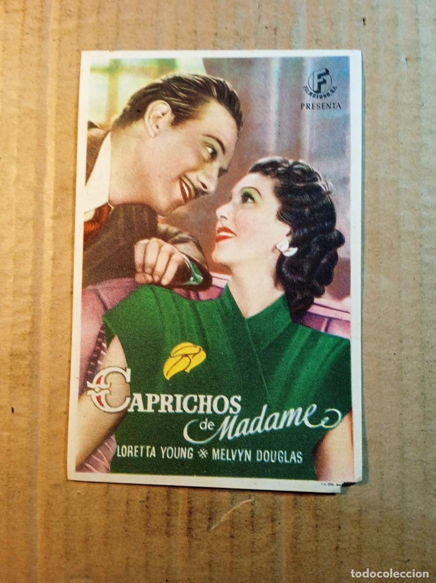 Folhetos de m&atilde;o de filmes antigos de cinema: FOLLETO DE MANO CON PUBLICIDAD CAPRICHOS DE MADRE