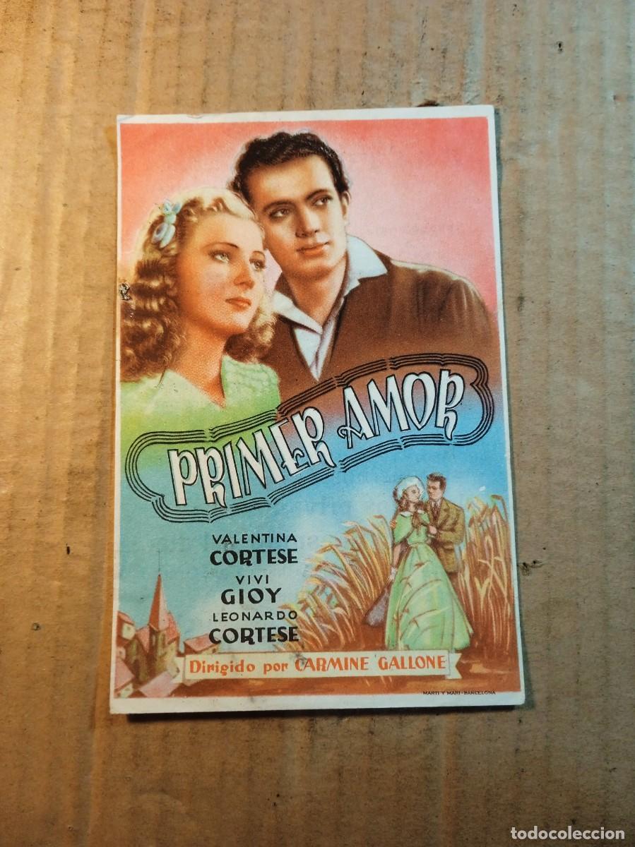  Flyers Publicitaires de films Anciens: FOLLETO DE MANO CON PUBLICIDAD PRIMER AMOR