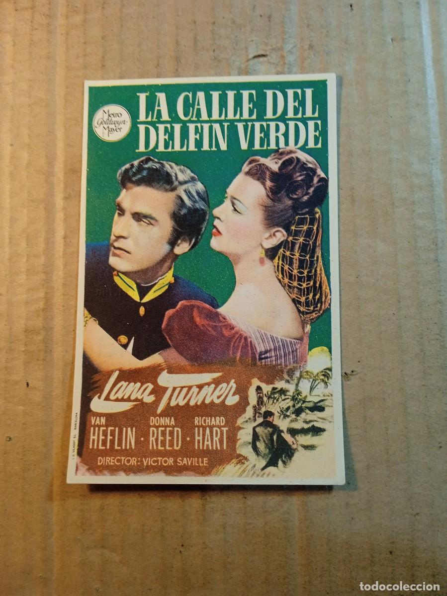 Kino: FOLLETO DE MANO CON PUBLICIDAD LA CALLE DEL DELF&Iacute;N VERDE