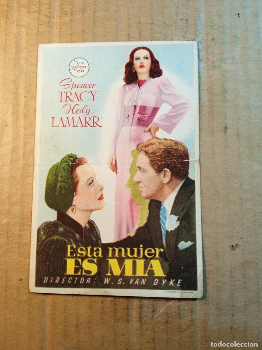  Flyers Publicitaires de films Anciens: FOLLETO DE MANO CON PUBLICIDAD ESTA MUJER ES MIA